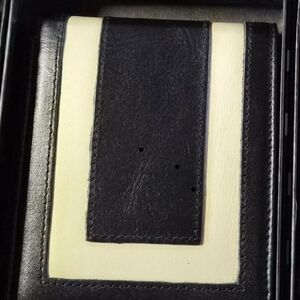 💃STYLISH💃 FINE ITALIAN LEATHER ~ LASER FRAME/WESTERN DESIGN WALLET 💥UNISEX💥